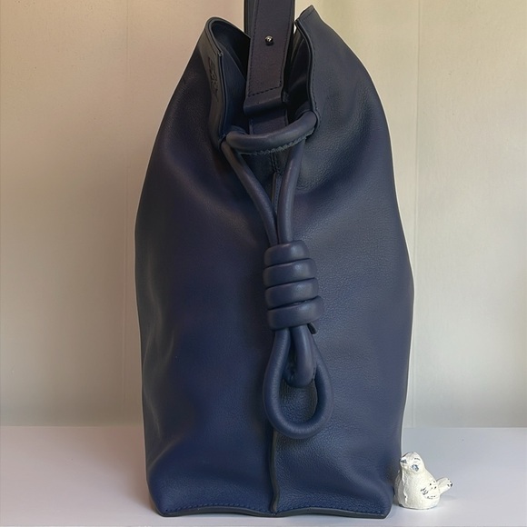 LOEWE Flamenco Knot Napa Leather Bag Navy - Picture 11 of 17